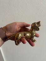 Goudkleurig Teckel Beeldje, Ophalen of Verzenden, Zo goed als nieuw, 4 tot 7 cm, Goud