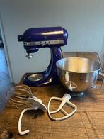 Blauwe KitchenAid Keukenmachine, 4 liter of meer, Gebruikt, 3 snelheden of meer, Ophalen of Verzenden