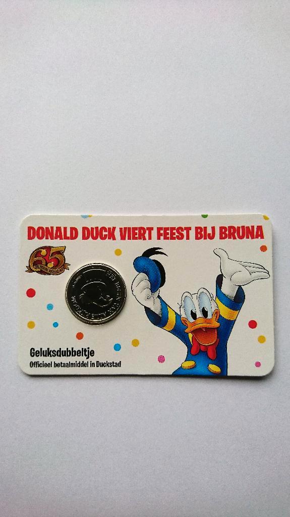 Donald Duck geluksdubbeltje, Postzegels en Munten, Munten | Nederland, Losse munt, Overige waardes, Koningin Beatrix, Verzenden
