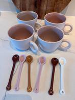 Hema kopjes en lepels, Gebruikt, Keramiek, Ophalen of Verzenden, Effen