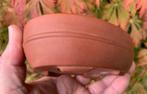 Bonsai schaal ovaal bruin ongeglazuurd 13,3x8,9x4 centimeter, Ophalen of Verzenden, Zo goed als nieuw, Aardewerk