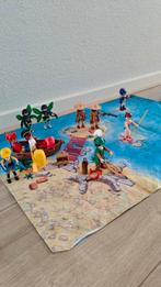 Playmobil, 11 poppetjes, bootje, schatkist en speelkaart, Ophalen of Verzenden