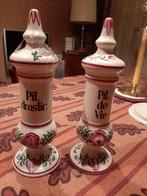 2x antieke Herr  Fayence  apothekerspotten porselein, Ophalen