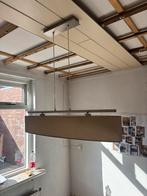 Retro Hanglamp met Stoffen Kap, Huis en Inrichting, Lampen | Hanglampen, Ophalen, Gebruikt, 50 tot 75 cm, Metaal