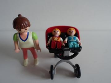 Playmmobil moeder met tweeling in kinderwagen 5573 beschikbaar voor biedingen