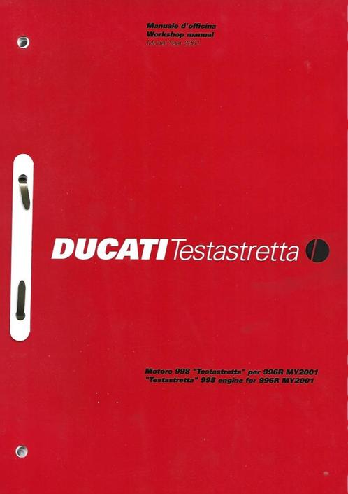 Ducati Testastretta 996 R work shop manual (5542z), Motoren, Handleidingen en Instructieboekjes, Ducati, Verzenden