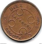 Colombia Bogota lepra coinage 10 centavo 1901 B km L3 vf+, Verzenden, Noord-Amerika, Losse munt