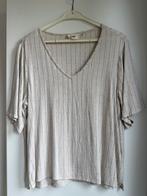 beige krijtstreep v-hals blouse korte mouwen maat M ISAY, Kleding | Dames, Maat 38/40 (M), Isay, Beige, Ophalen of Verzenden