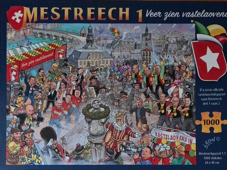 Puzzel Mestreech Vastelaovend - Deel 1, Hobby en Vrije tijd, Denksport en Puzzels, Gebruikt, Legpuzzel, 500 t/m 1500 stukjes, Ophalen of Verzenden