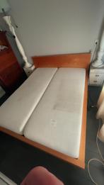 Ikea Malmö bedframe 160x200 incl 2 Swiss Sense matrassen 80, Ophalen, Wit, Tweepersoons, Zo goed als nieuw