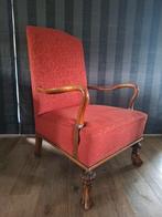 stevige stoffen FAUTEUIL met houten afwerking, Ophalen, Minder dan 75 cm, Zo goed als nieuw, Stof