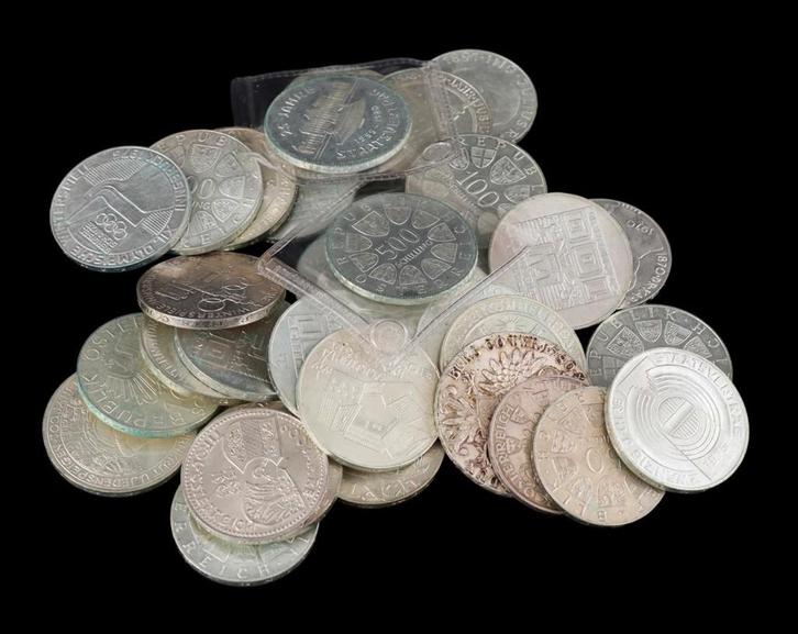 Oostenrijk collectie ruim kilo 1 silber groschen - schilling, Postzegels en Munten, Munten | Europa | Niet-Euromunten, Setje, Oostenrijk