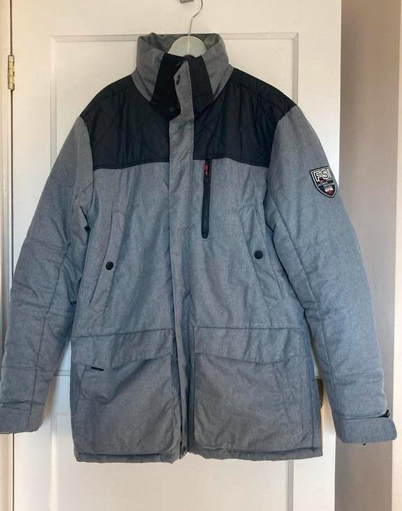 Falcon winterjas/ski jas XXL, Kleding | Heren, Jassen | Winter, Gedragen, Overige maten, Grijs, Ophalen of Verzenden