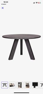 Woood ronde tafel zwart, Huis en Inrichting, Ophalen, Zo goed als nieuw, Vier personen, 100 tot 150 cm