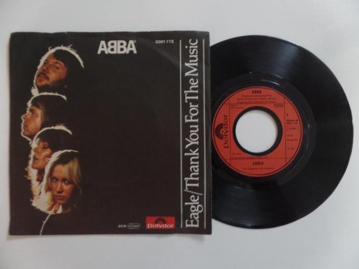 single  ABBA - Eagle / Thank You For The Music, Cd's en Dvd's, Vinyl Singles, Gebruikt, Single, Pop, 7 inch, Ophalen of Verzenden