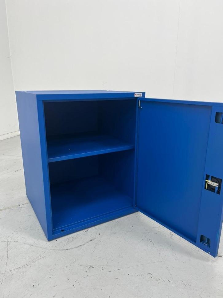 Archiefkast Draaideur - Blauw - 1x besch - PovagTweedeLeven, Huis en Inrichting, Kasten | Roldeurkasten en Archiefkasten, Nieuw