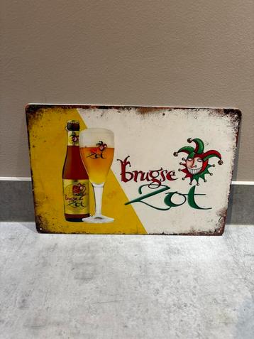 Mancave Bar Café Wanddecoratie metalen bordje Brugse Zot beschikbaar voor biedingen