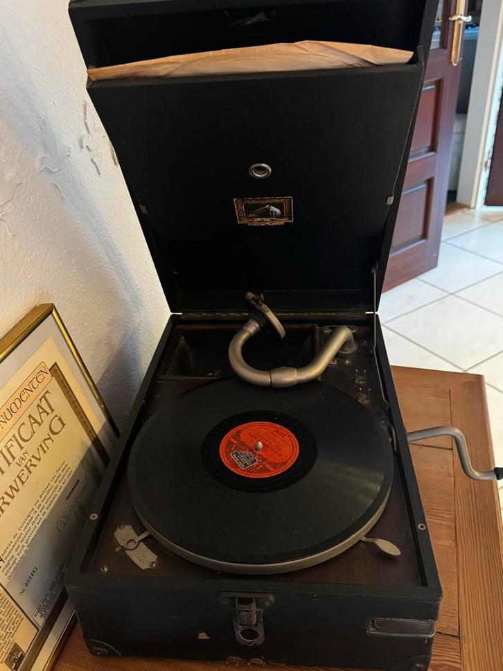 Antieke Grammofoon - 78 Toeren, Antiek en Kunst, Antiek | Tv's en Audio, Ophalen of Verzenden