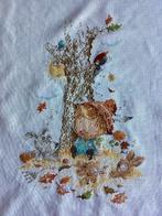 Borduurwerk, zijde, jongen, natuur, konijn, specht, vintage, Ophalen, Gebruikt, Handborduren, Overige typen
