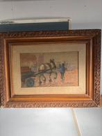 Anton Muller Pastel Tekening met Beschadigde Lijst, Ophalen