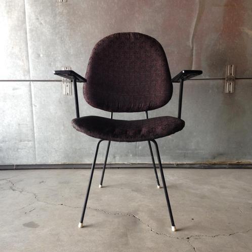 Jaren 60 Kembo fauteuil door W.H. Gispen en W. Rietveld, Huis en Inrichting, Stoelen, Gebruikt, Eén, Hout, Metaal, Stof, Overige materialen