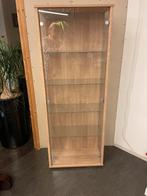Vitrinekast licht eiken look, Huis en Inrichting, Kasten | Vitrinekasten, Verzenden, 50 tot 100 cm, Zo goed als nieuw, 150 tot 200 cm
