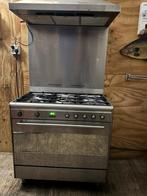 Gasfornuis met oven, achterwand en afzuigkap, Witgoed en Apparatuur, Fornuizen, Ophalen, Gebruikt, 60 cm of meer, Gas