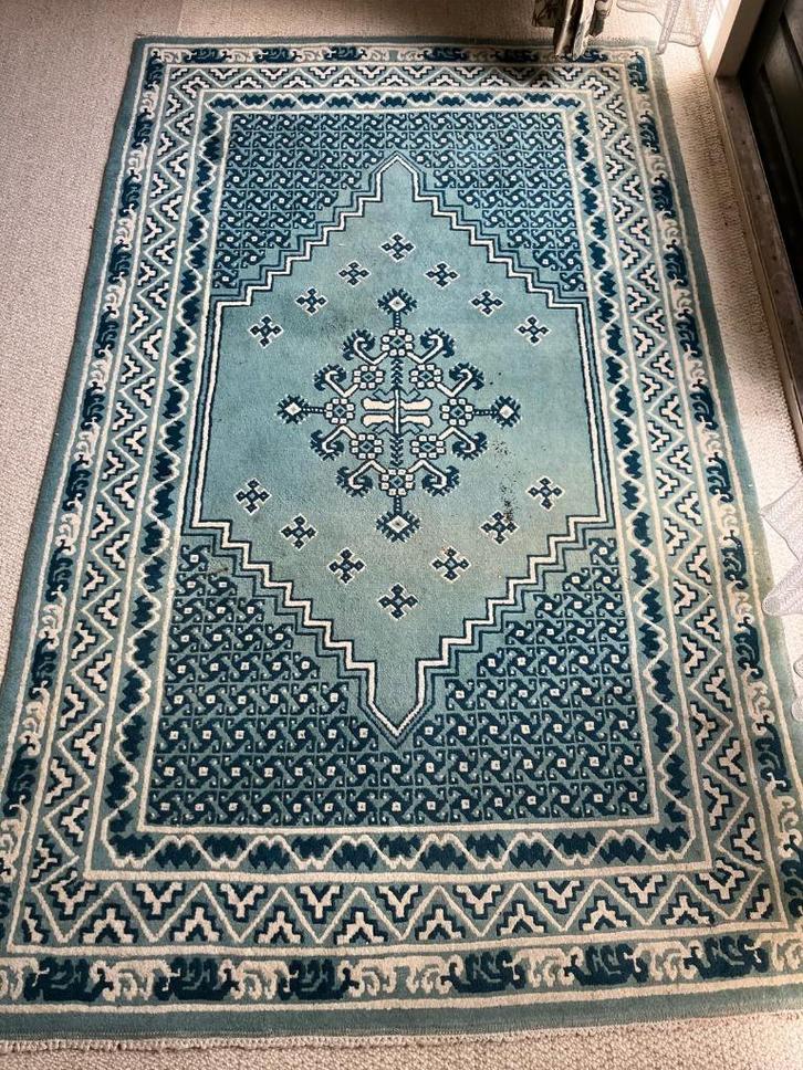 Prachtig Handgeweven Tunesich Tapijt – 198 x113 cm, Huis en Inrichting, Stoffering | Tapijten en Kleden, Zo goed als nieuw, 150 tot 200 cm