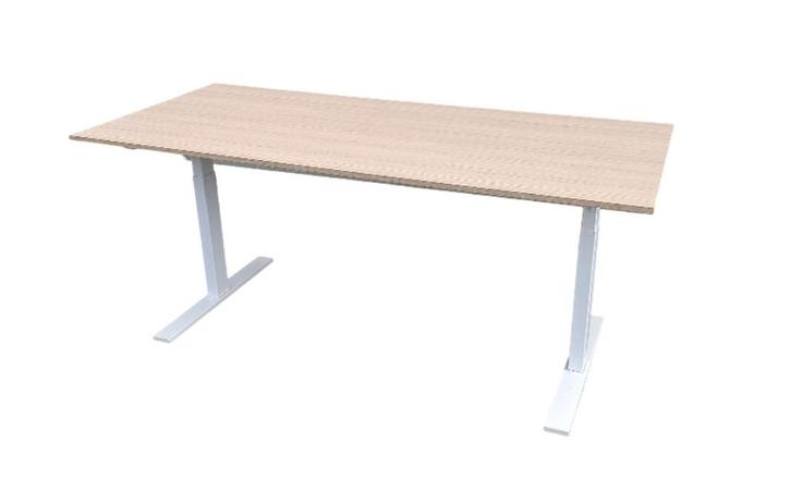 Elektrisch Linak Zit Sta Bureau 180x80cm - Licht Eiken, Huis en Inrichting, Bureaus, Gebruikt, Elektrisch, Ophalen