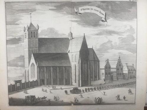 Zeeland, Middelburg, St. Pieterskerk, 1696, Antiek en Kunst, Kunst | Etsen en Gravures, Verzenden