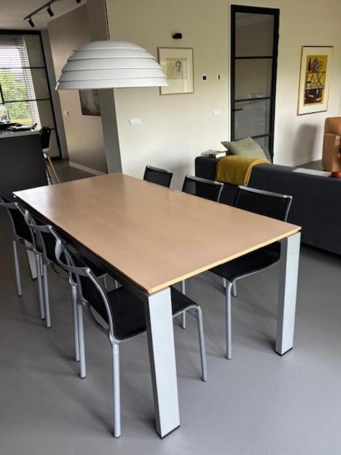 Arco Graphic eetkamertafel, 190 (249) x 90 x 74, Ahorn, Huis en Inrichting, Tafels | Eettafels, Gebruikt, 50 tot 100 cm, 150 tot 200 cm