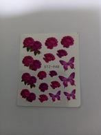Velletje nagel water decals stickers STZ-948 bloemen vlinder, Verzenden, Nieuw, Handen en Nagels, Toebehoren