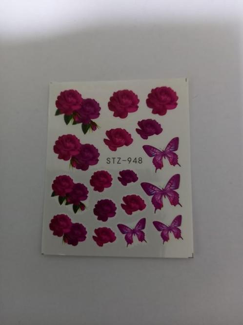 Velletje nagel water decals stickers STZ-948 bloemen vlinder, Sieraden, Tassen en Uiterlijk, Uiterlijk | Cosmetica en Make-up