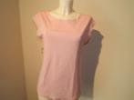 Marccain licht roze shirt kort mouwtje ronde hals N4, Maat 38/40 (M), Verzenden, Zo goed als nieuw, Korte mouw