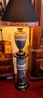 italie porselijnen  zuil met lamp, Ophalen, Zo goed als nieuw, Minder dan 50 cm