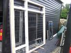 hardhout kozijn , kozijn ,hardhouten kozijn, kozijn met raam, Ophalen, Gebruikt, Raamkozijn, 150 tot 225 cm
