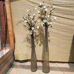 Grote vazen met kunstbloemen, Ophalen, Overige kleuren, 75 cm of meer, Glas