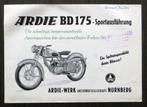 Originele folder ARDIE BD 175 cc - 1954 (Duits), Verzenden, Overige merken