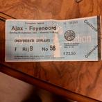 Historisch Ticket Ajax - Feyenoord 1983/1984, Ophalen of Verzenden