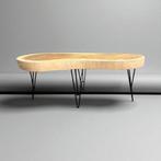 Houten Salontafel met Metalen Poten, Huis en Inrichting, Tafels | Salontafels, 100 tot 150 cm, Nieuw, Ophalen of Verzenden, 150 tot 200 cm