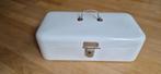 Vintage broodtrommel wit emaille, Ophalen, Gebruikt