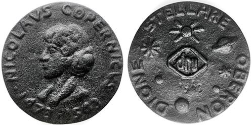 Gietijzeren penning DRU Copernicus, Postzegels en Munten, Penningen en Medailles, Overige materialen, Nederland, Verzenden