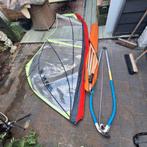 Kinder zeil 3.6 met giek, mast en mastvoet, Watersport en Boten, Windsurfen, Ophalen, Gebruikt, Zeil, Minder dan 5 m²