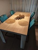 Eetkamertafel plus stoelen, Ophalen, Gebruikt, 200 cm of meer, 50 tot 100 cm