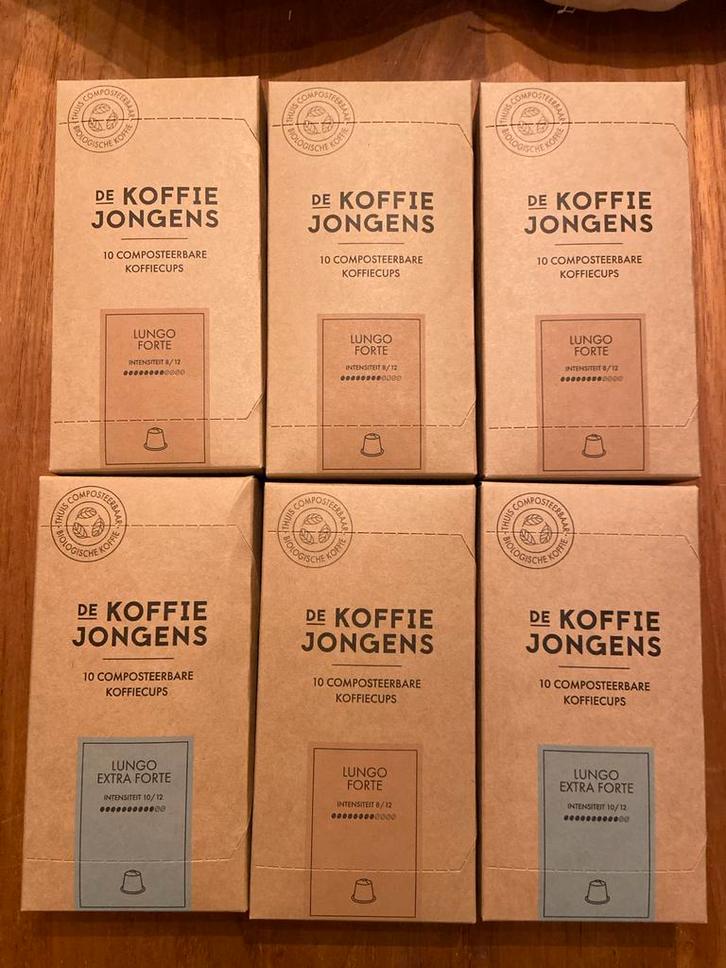 Biologische Koffiecups - De Koffie Jongens, Witgoed en Apparatuur, Koffiezetapparaten, Nieuw, Koffiepads en cups, Espresso apparaat
