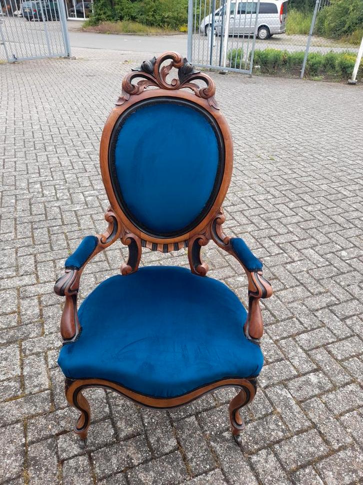 Antiek fauteuile geheel opnieuw gestoffeerd, Antiek en Kunst, Antiek | Meubels | Stoelen en Banken, Ophalen of Verzenden