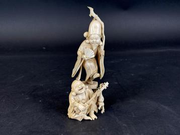 Zeer fraaie Ivoren okimono – Meiji-periode Japan Gesigneerd beschikbaar voor biedingen