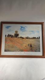 Claude Monet - Poppy Field, grote ingelijste poster. S41, Ophalen of Verzenden, Gebruikt, Foto of Poster