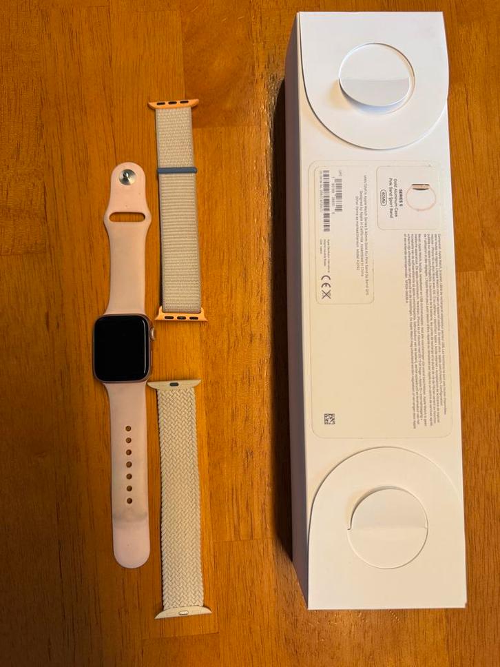 Apple Watch Series 5 40mm, Sieraden, Tassen en Uiterlijk, Smartwatches, Gebruikt, iOS, Roze, Hartslag, Waterdicht, Ophalen of Verzenden