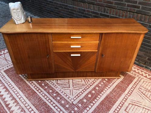 Jaren 50 vintage dressoir, Huis en Inrichting, Kasten | Dressoirs, Gebruikt, Minder dan 50 cm, 25 tot 50 cm, Met lade(s), Met deur(en)